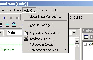 AutoCoder Setup Menu Item